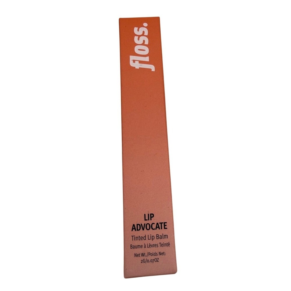 Floss Lip Advocate Tinted Lip Balm Defense Sheer Orange 2g New